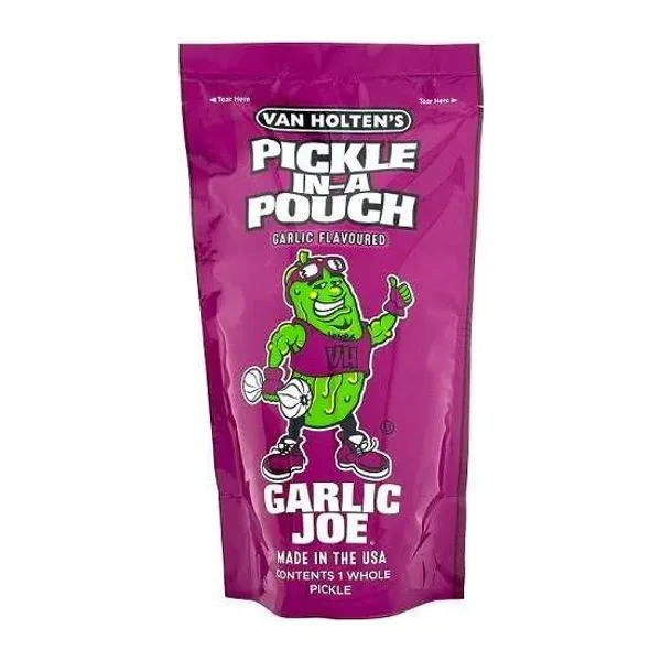 Van Holtens Garlic Joe fokhagymás savanyú uborka 242 g-os kiszerelésben