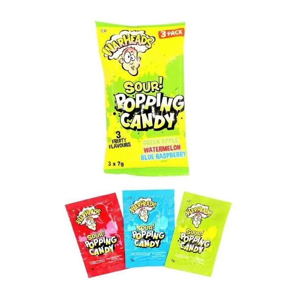 Warheads Sour Popping Candy 3 Pack savanyú robbanócukor csomag
