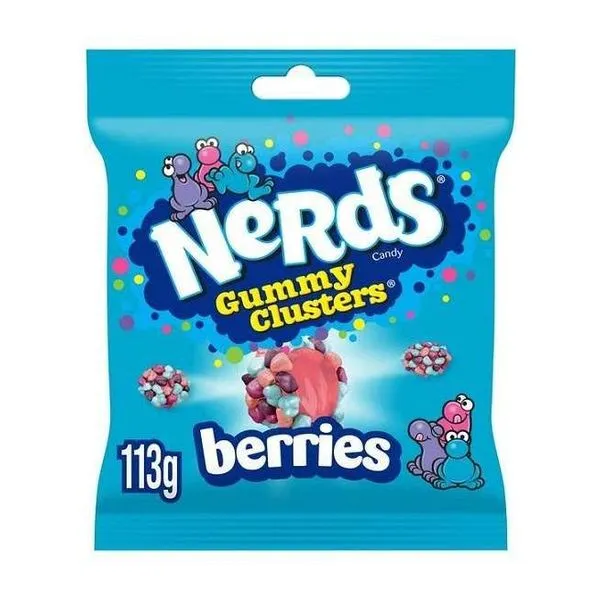 Wonka Nerds Gummy Clusters Berries gumicukor 113 g-os zacskóban