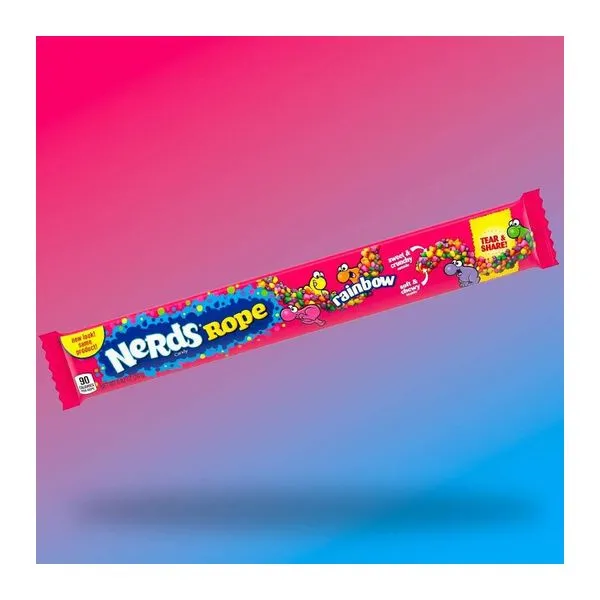 Wonka Nerds Rope Rainbow színes cukorkás gumicukor 26 g-os csomagban