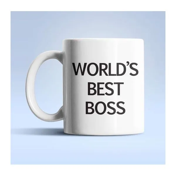 Worlds Best Boss feliratú fehér kerámia bögre