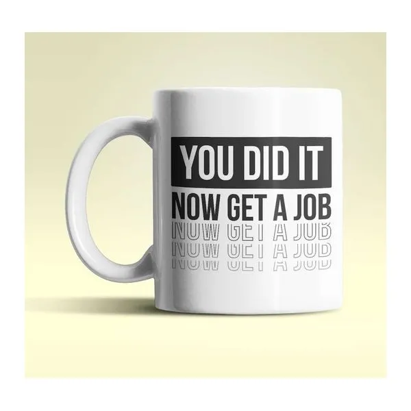 You Did It feliratú fehér kerámia bögre